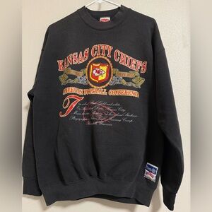 Vintage Nutmeg Mill Team NFL Kansas City Chiefs Crewneck